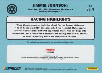 2019 Donruss - 1986 Retro Relics Red #86-JJ Jimmie Johnson Back