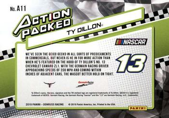 2019 Donruss - Action Packed #A11 Ty Dillon Back