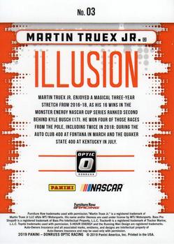 2019 Donruss - Optic Illusion #O3 Martin Truex Jr. Back