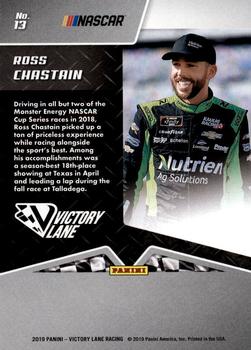 2019 Panini Victory Lane #13 Ross Chastain Back