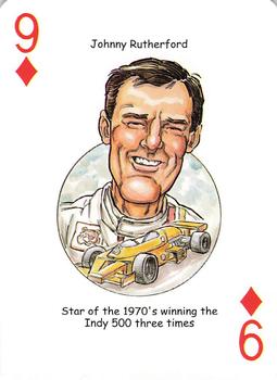 2009 Hero Decks American Racing Heroes Playing Cards #9♦ Johnny Rutherford Front