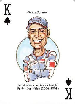 2009 Hero Decks American Racing Heroes Playing Cards #K♠ Jimmie Johnson Front