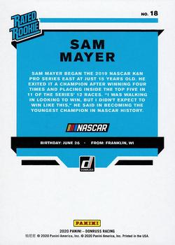 2020 Donruss #18 Sam Mayer Back