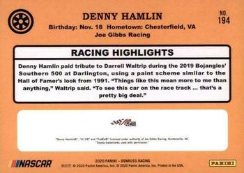 2020 Donruss #194 Denny Hamlin Back