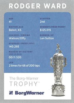 2019 BorgWarner Trophy Cards #NNO Rodger Ward Back
