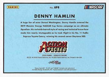 2020 Donruss - Action Packed Checkers #AP8 Denny Hamlin Back
