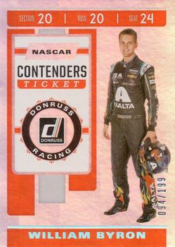 2020 Donruss - Contenders Ticket Holographic #C9 William Byron Front