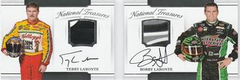2017 Panini National Treasures - Booklet - Dual Signature Materials #BDS-LL Terry Labonte / Bobby Labonte Front