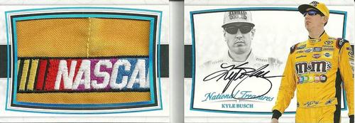 2017 Panini National Treasures - Booklet - NASCAR Patch Signature #BP-KY Kyle Busch Front