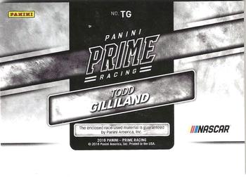 2018 Panini Prime - Prime Jumbo Shoe Brand Logo #TG Todd Gilliland Back
