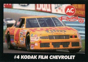 1993 AC Racing 93 Collectable AC Spark Plug/Race Card Sets #NNO Ernie Irvan / Jeff Purvis / Joe Nemechek / Jimmy Hensley Front