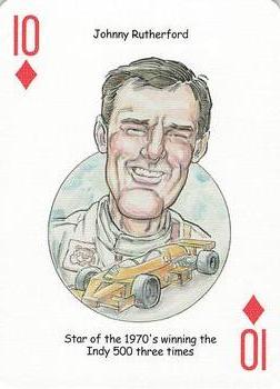 2005 Hero Decks American Racing Heroes Playing Cards #10♦ Johnny Rutherford Front