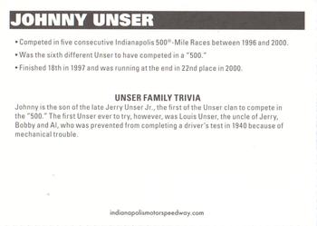 2008 Indianapolis Motor Speedway Unser Family #NNO Johnny Unser Back