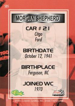 1995 Finish Line - Daytona 500 Standout Drivers #SD5 Morgan Shepherd Back