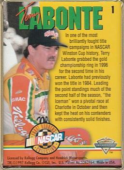 1997 Metallic Impressions Front Runners Terry Labonte #1 Terry Labonte Back