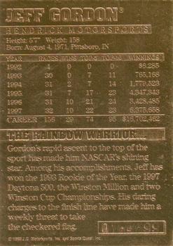1998 Gold Performance #NNO Jeff Gordon Back