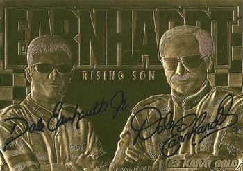 1999 Bleachers 23 Karat Gold #NNO Dale Earnhardt / Dale Earnhardt Jr. Front