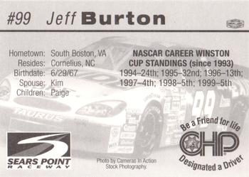 2000 CHP Sears Point Raceway #NNO Jeff Burton Back