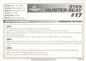 2008 Indianapolis 500 #7 Ryan Hunter-Reay Back