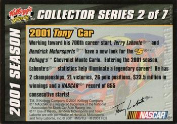 2001 Press Pass Kellogg's Racing #2 Terry Labonte Back