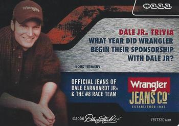2006 Wrangler Dale Jr. #111 Dale Earnhardt Jr. Back