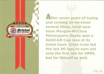 2011 Bristol Motor Speedway The First 50 Years #20 Hometown Heroes Back
