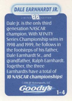 2016 Goody's Dale Jr. Photo Finish - Silver Signature #1 Dale Earnhardt Jr. Back