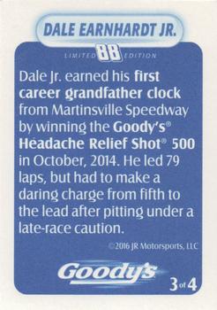 2016 Goody's Dale Jr. Photo Finish - Silver Signature #3 Dale Earnhardt Jr. Back