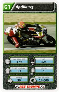 2008 Ace Trumps Racing Motorbikes #C1 Aprilia 125 Front
