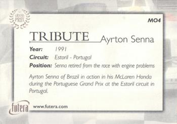 2005 Futera Grand Prix - Moments #MO4 Ayrton Senna Back