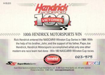 2001 Super Shots Hendrick Motorsports - Silver 575 Proof Set #HS20 Joe Hendrick / John Hendrick / Rick Hendrick Back