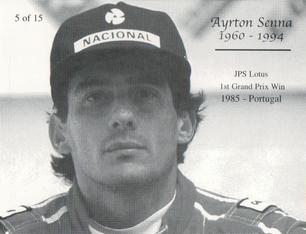2005 Sporting Profiles Ayrton Senna #5 Ayrton Senna Back