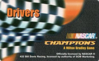 1998 Milton Bradley NASCAR Champions #NNO Ward Burton Back