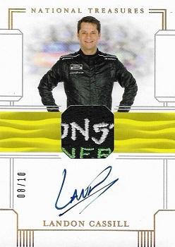 2020 Panini National Treasures - Firesuit Signatures Holo Gold #FS-LC Landon Cassill Front
