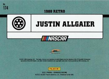 2021 Donruss #174 Justin Allgaier Back