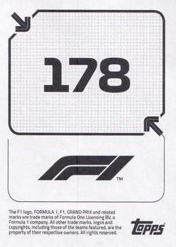 2020 Topps F1 Official Stickers #178 Romain Grosjean Back
