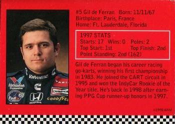 1998 Honda FedEx Championship Series #NNO Gil de Ferran Back