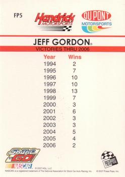 2007 Press Pass Fisher Price Shake 'N Go #FP5 Jeff Gordon Back