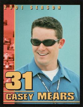 2001 Indy Racing Collectable Tattoos #NNO Casey Mears Front