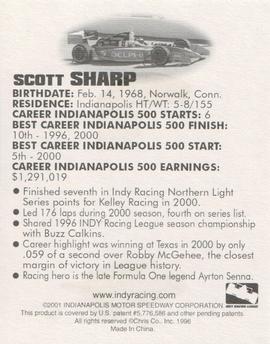 2001 Indy Racing Collectable Tattoos #NNO Scott Sharp Back
