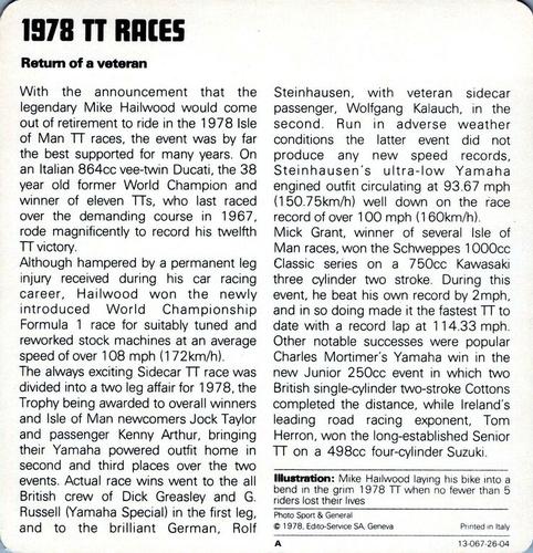 1978-80 Auto Rally Series 26 #13-067-26-04 1978 TT races Back