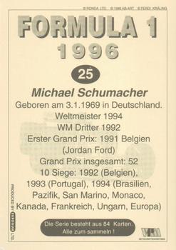 1996 Eurogum Formula 1 #25 Michael Schumacher Back