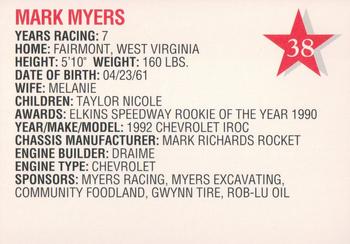 1992 Stars Arizona Sport Shirts #38 Mark Myers Back