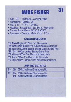 1988 SC Racing Motocross #31 Mike Fisher Back