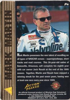 1995 Action Packed Racing Club 24KT Gold #P4 Mark Martin Back