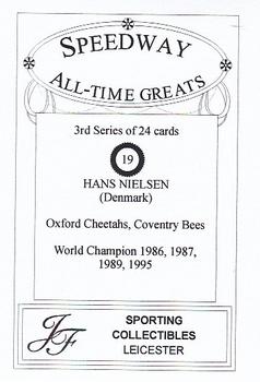 2000 Speedway All-Time Greats 3rd Series #19 Hans Nielsen Back