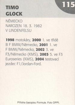 2004 Formule #115 Timo Glock Back