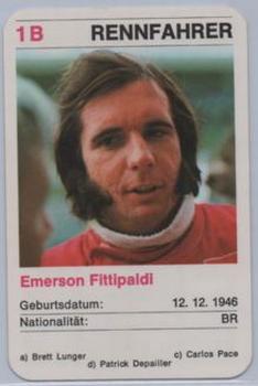 1974 Piatnik Supertrumpf Rennfahrer Quartett No.4230 #1B Emerson Fittipaldi Front