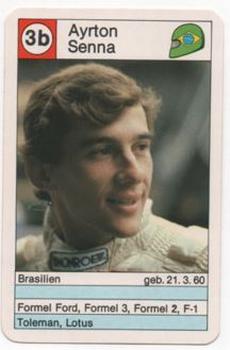 1986 Schmidt Spiele Rennfahrer Ruckseitenspiel Schiffe Versenken No.6318326 #3b Ayrton Senna Front