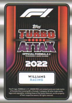 2022 Topps Turbo Attax F1 - Rainbow Foil Red Indian #349 Nicholas Latifi Back